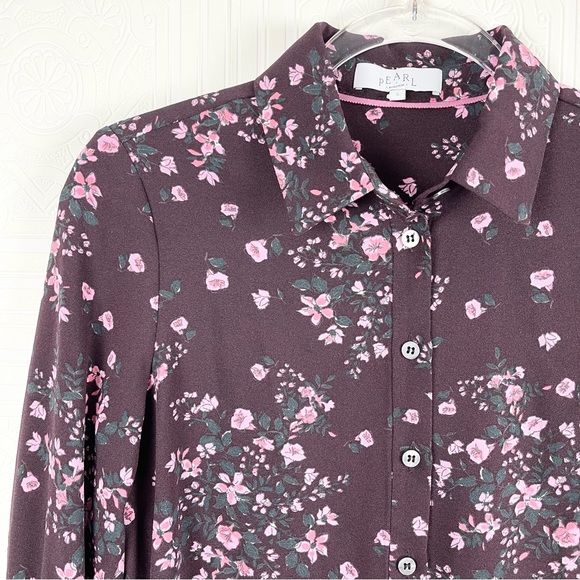PEARL Lela Rose Floral Button Down Top Small - Picture 4 of 7